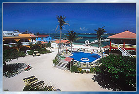 The Sunbreeze Hotel on the beachfront of San Pedro, Ambergris Caye